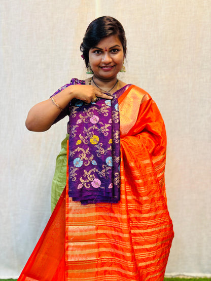Moonga Pattu Saree