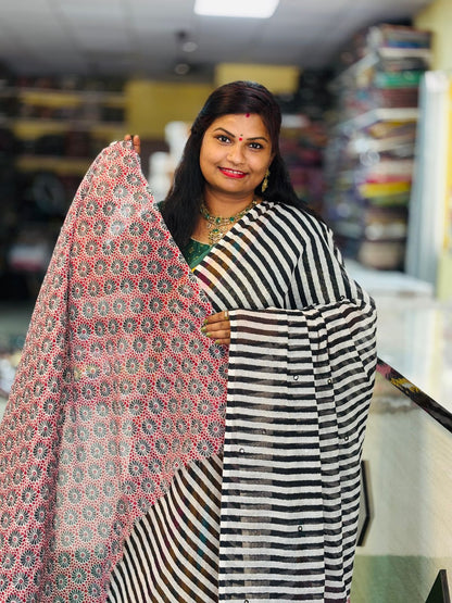 Premium Lenin Cotton Saree