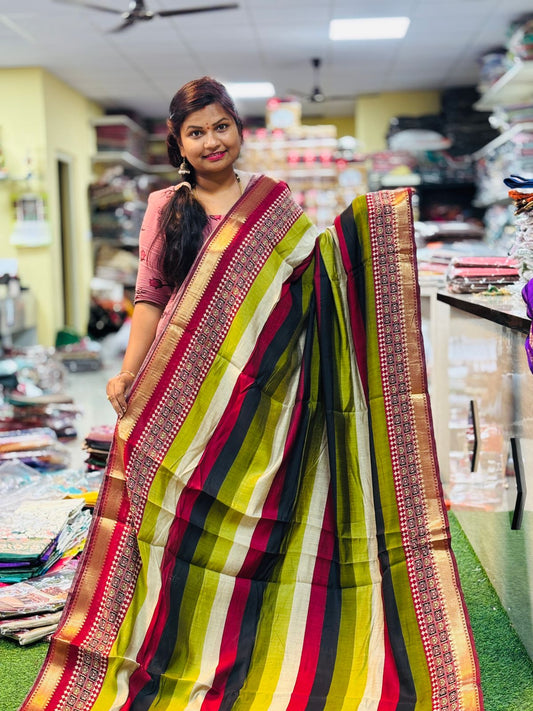 Maheswari Multi colour saree