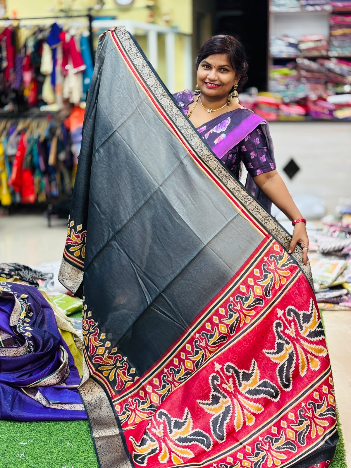 2d Brasso Pochampally Saree