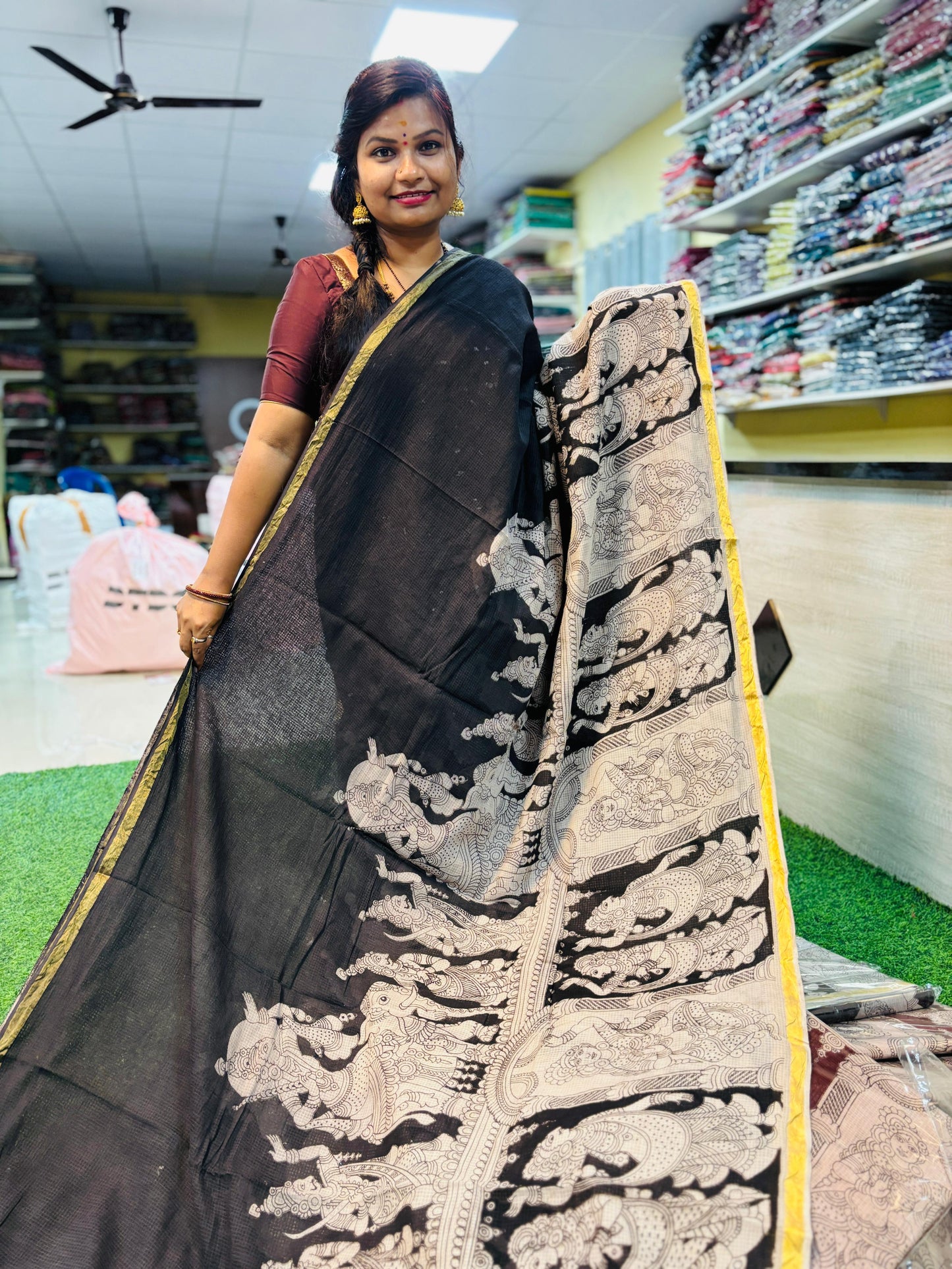 Kota cottons in Madhubani prints