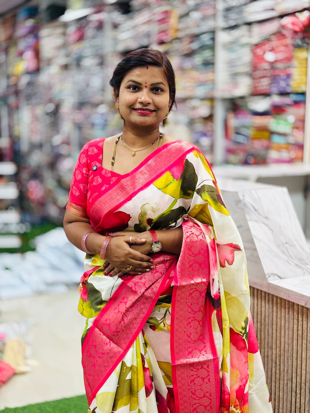 Mangalgiri Inspired Dola Digitals Saree