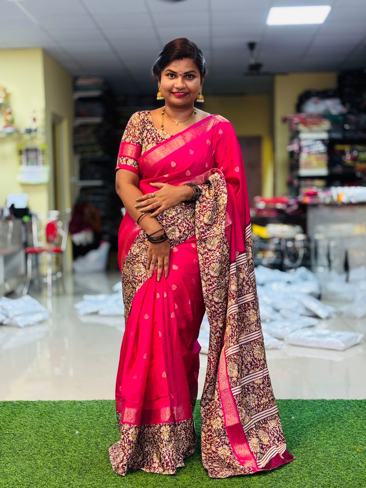 Katan Floral Pattu Saree