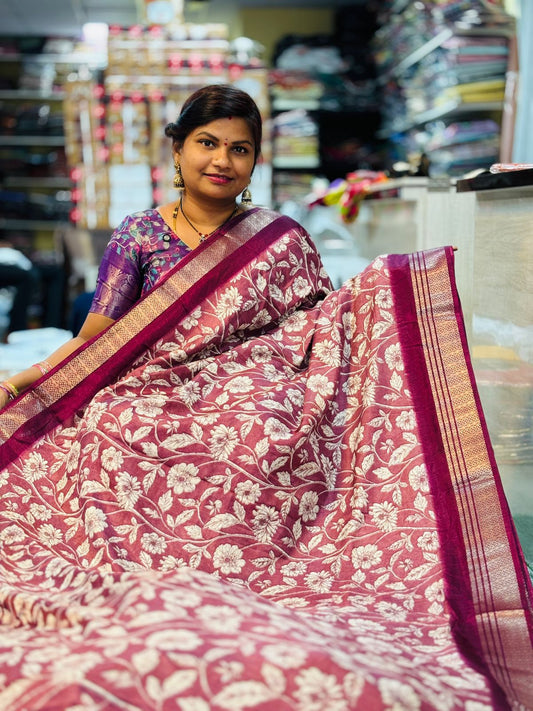 Floral Chiffon Saree