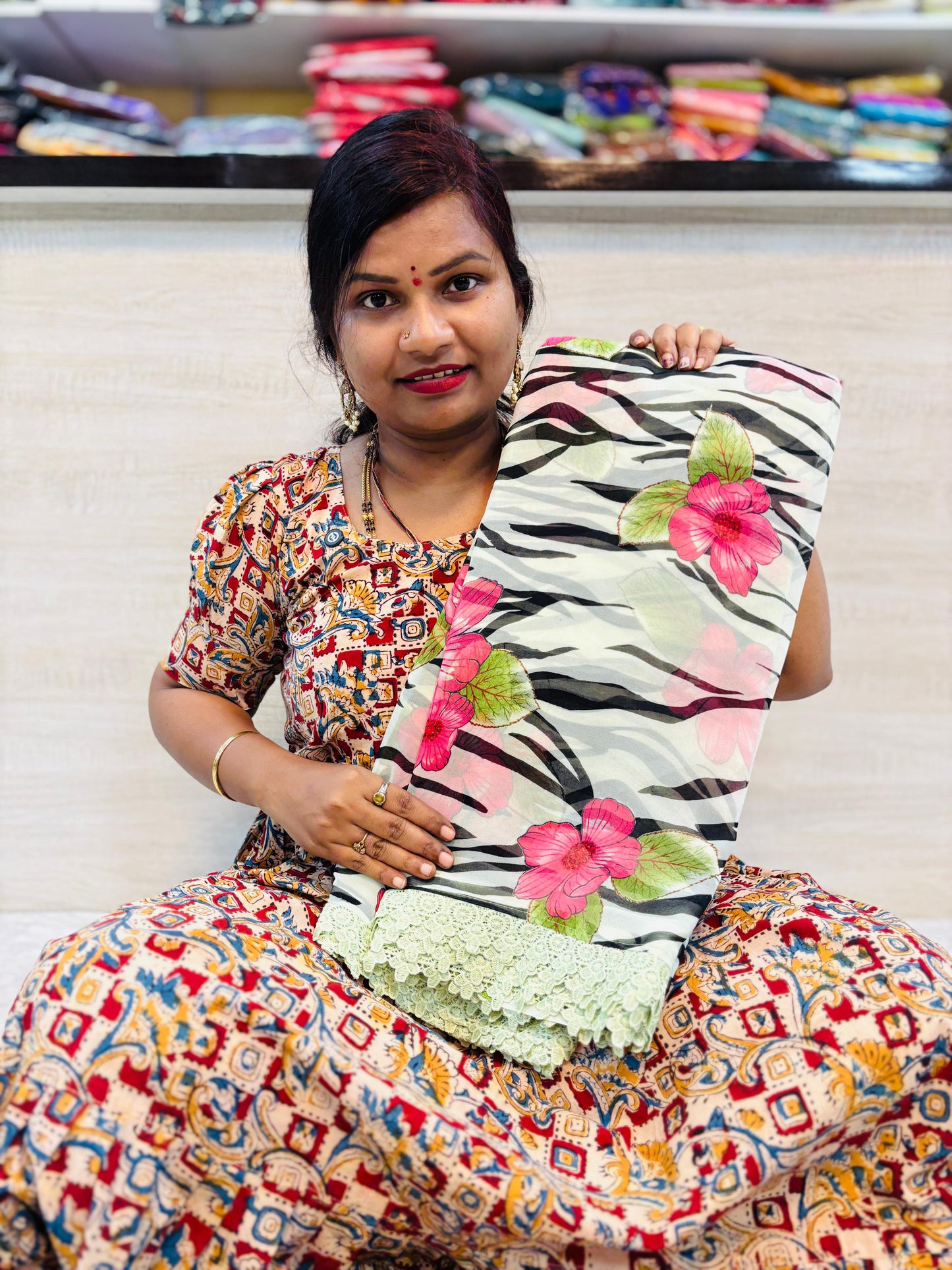 Designer georgette cheetah prints