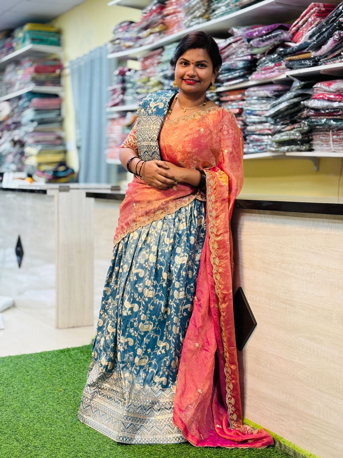 Banarasi Lehangas with Cutwork Duppata