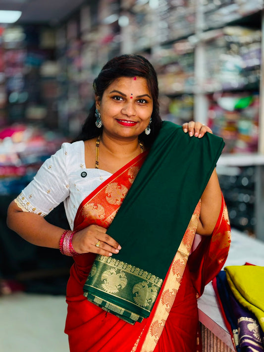 Semi Mysore Georgette Crepe Sarees