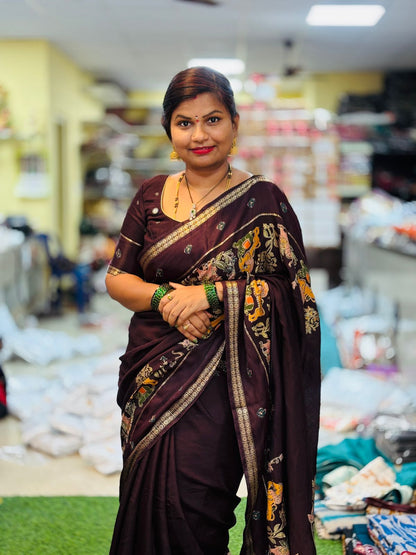 Nylon Crepe Silk Sarees ( unstitched )