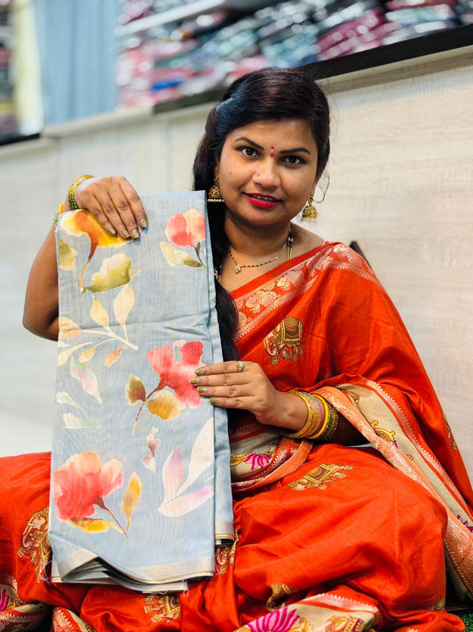 Chanderi Digital Sarees