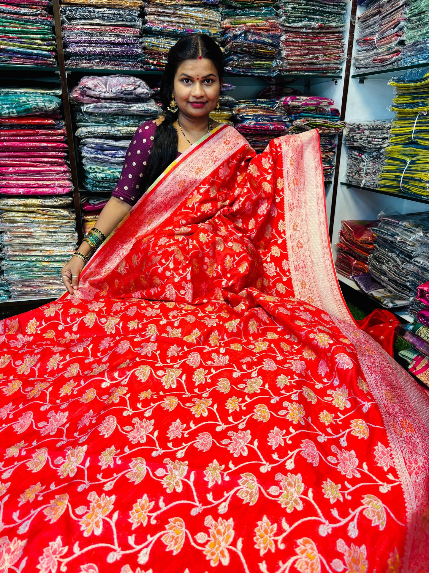 Banarasi pithani Meenakari Weavings