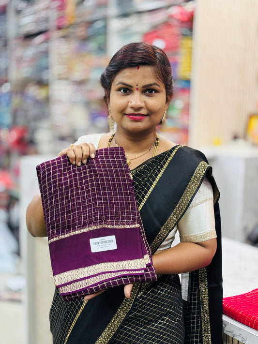 Premium viscous Georgette checks sarees