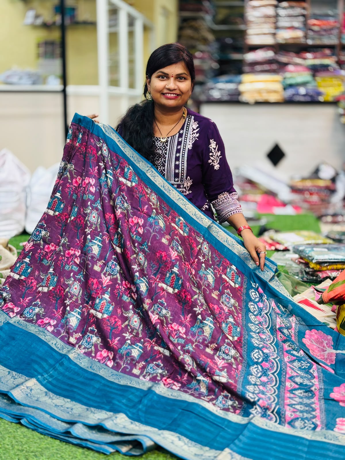 Madhubani Soft Silk Saree