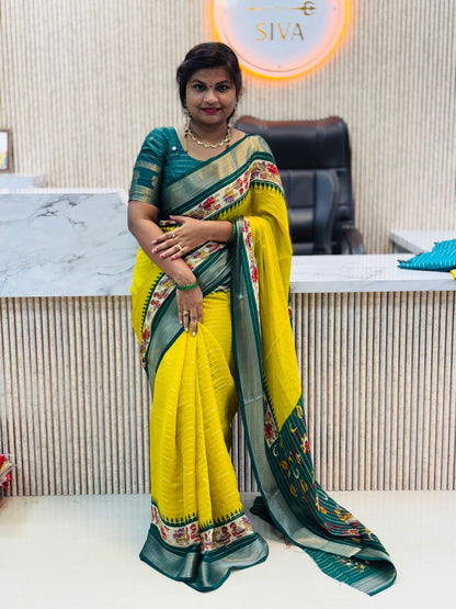 Dola crepe Zari weavings