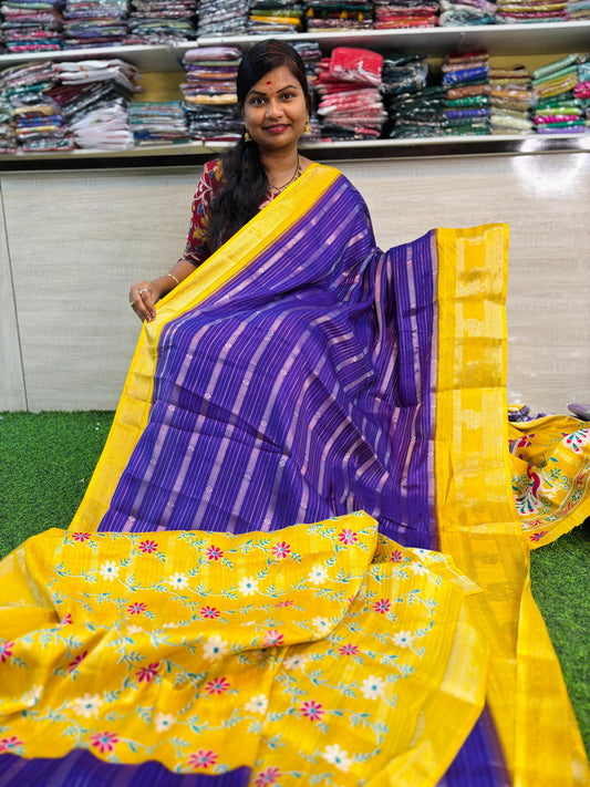 Purple Banarasi Silk