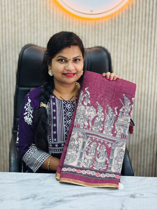Kalamkari Madhubani Sarees