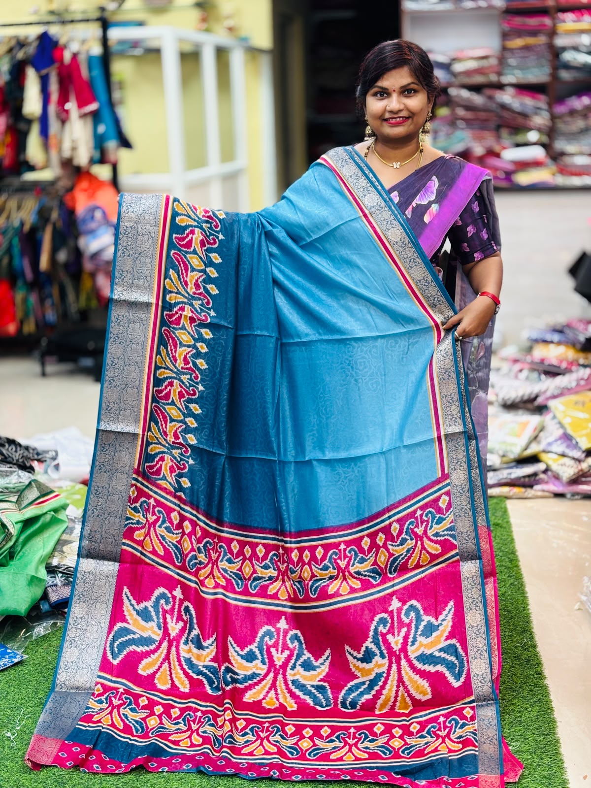 2d Brasso Pochampally Saree