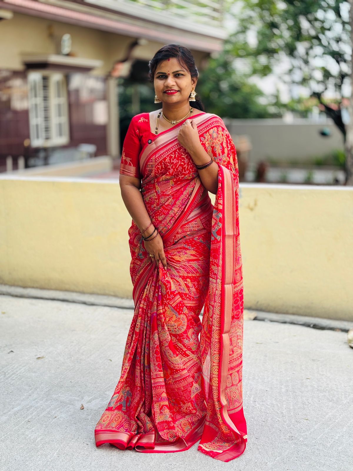 Kashmiri Georgette Saree