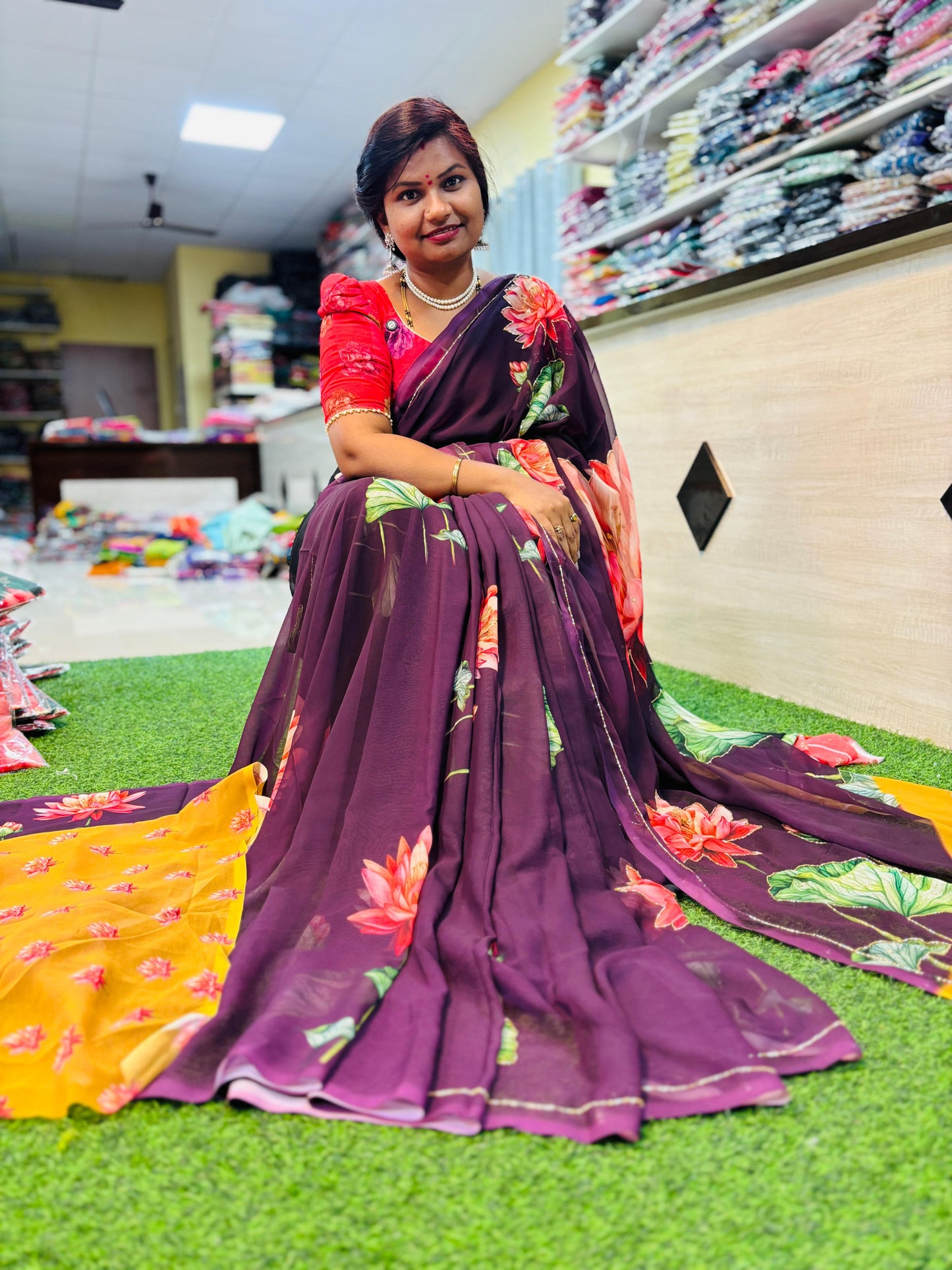 Tabby chiffon handwork