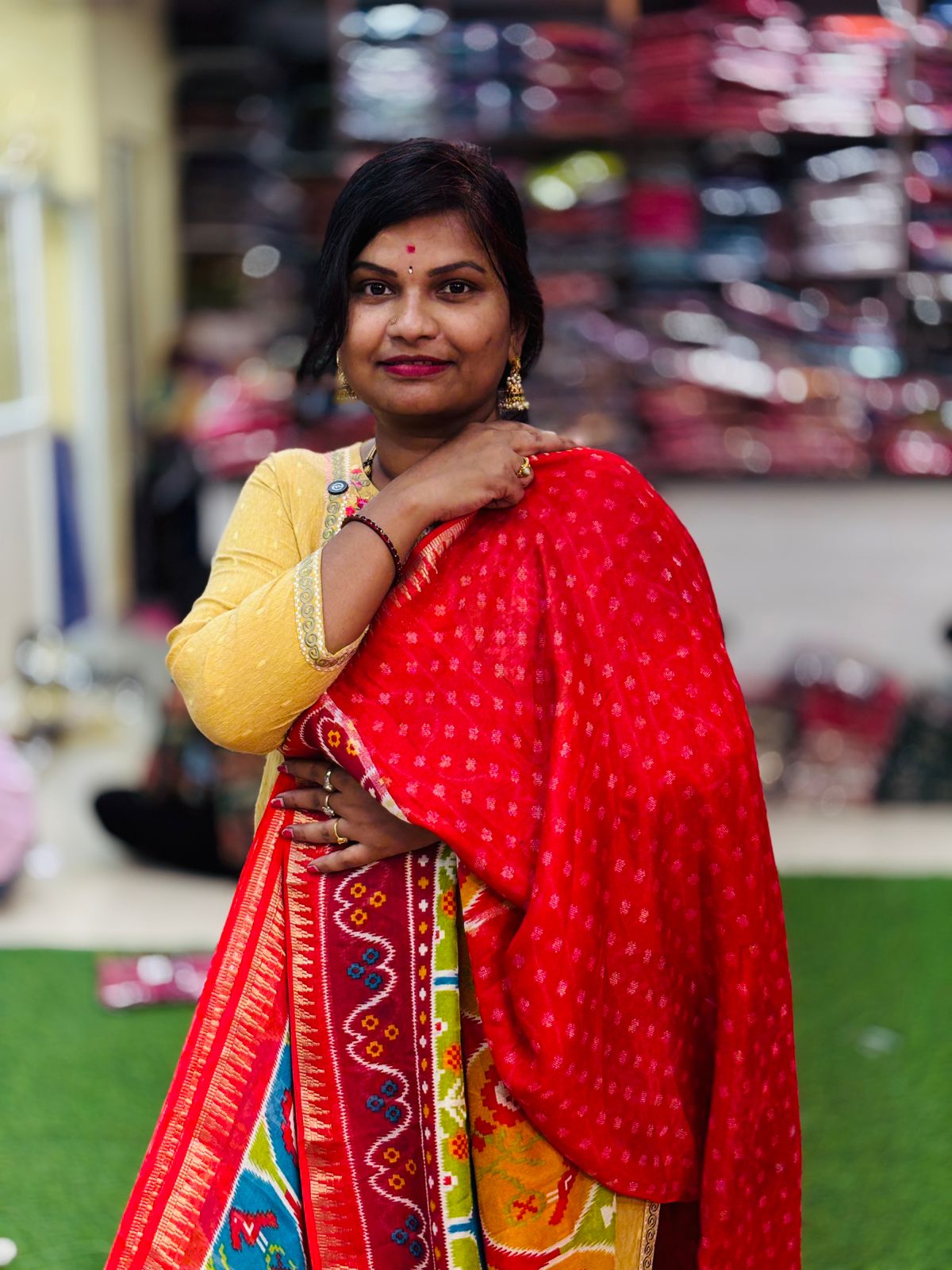 Sreeleela Pochampally Mashmellow Georgette Saree