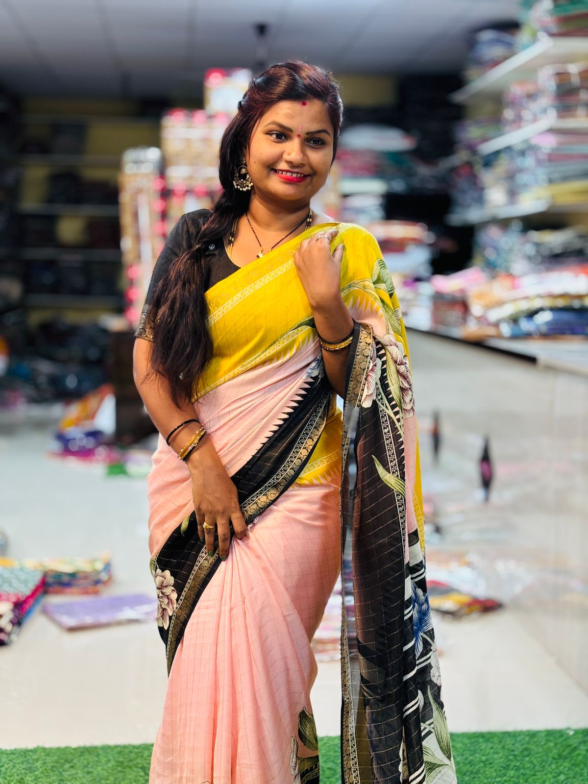 Ganga Jamuna Borders Crepe Silk