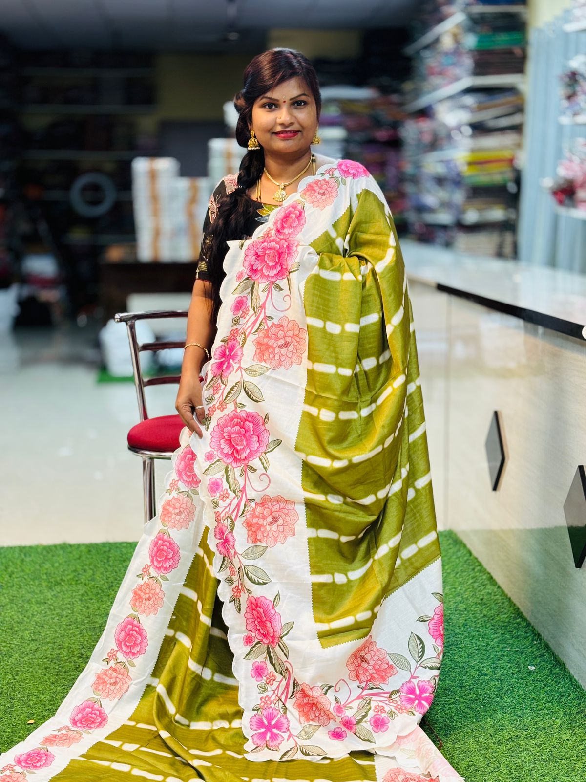 Semi Tusser Saree