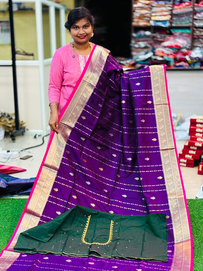 Semi Kanchi Pattu
 Get a free blouse as gift