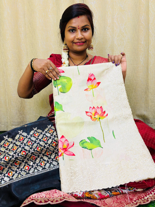 Tusser Silk Cutwork