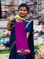 Elephant Semi Mysore Crepe Saree