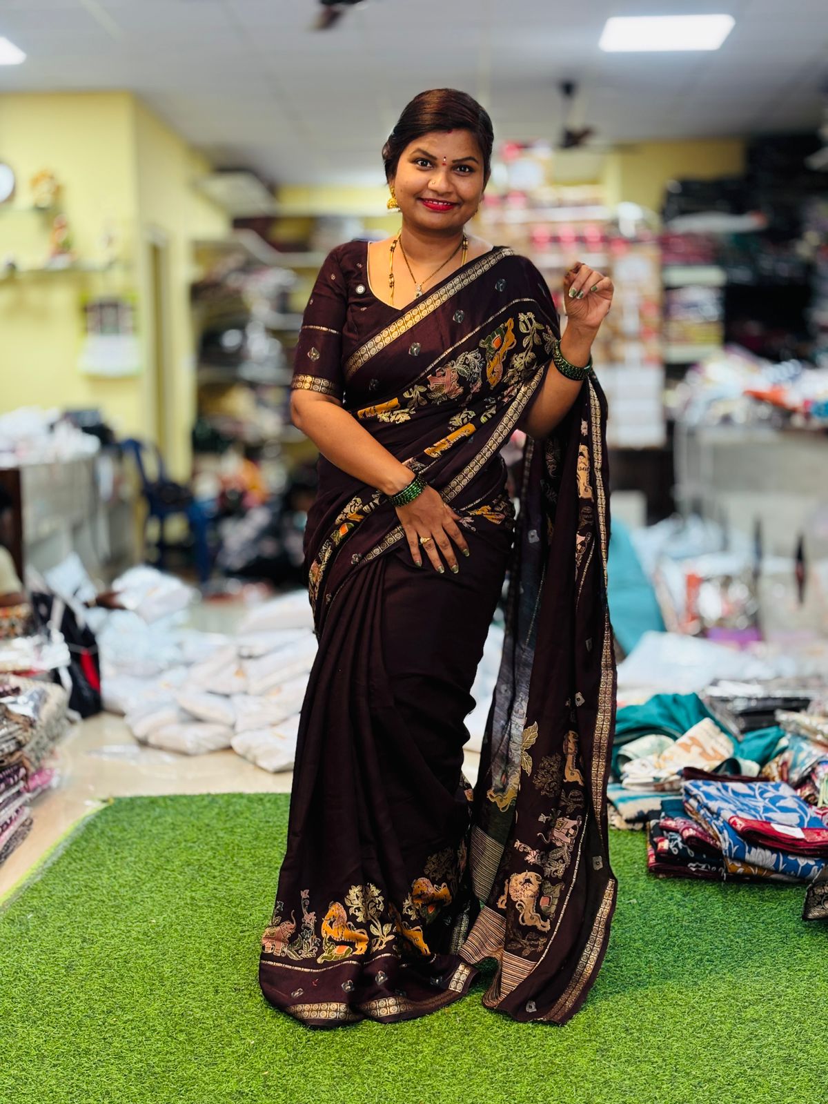 Nylon Crepe Silk Sarees ( unstitched )