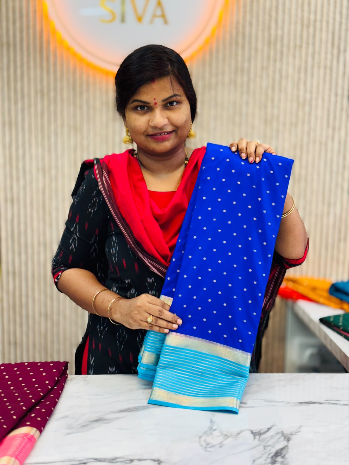 Semi Mysore Crepe Sarees