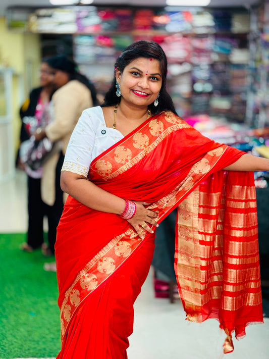 Semi Mysore Georgette Crepe Sarees