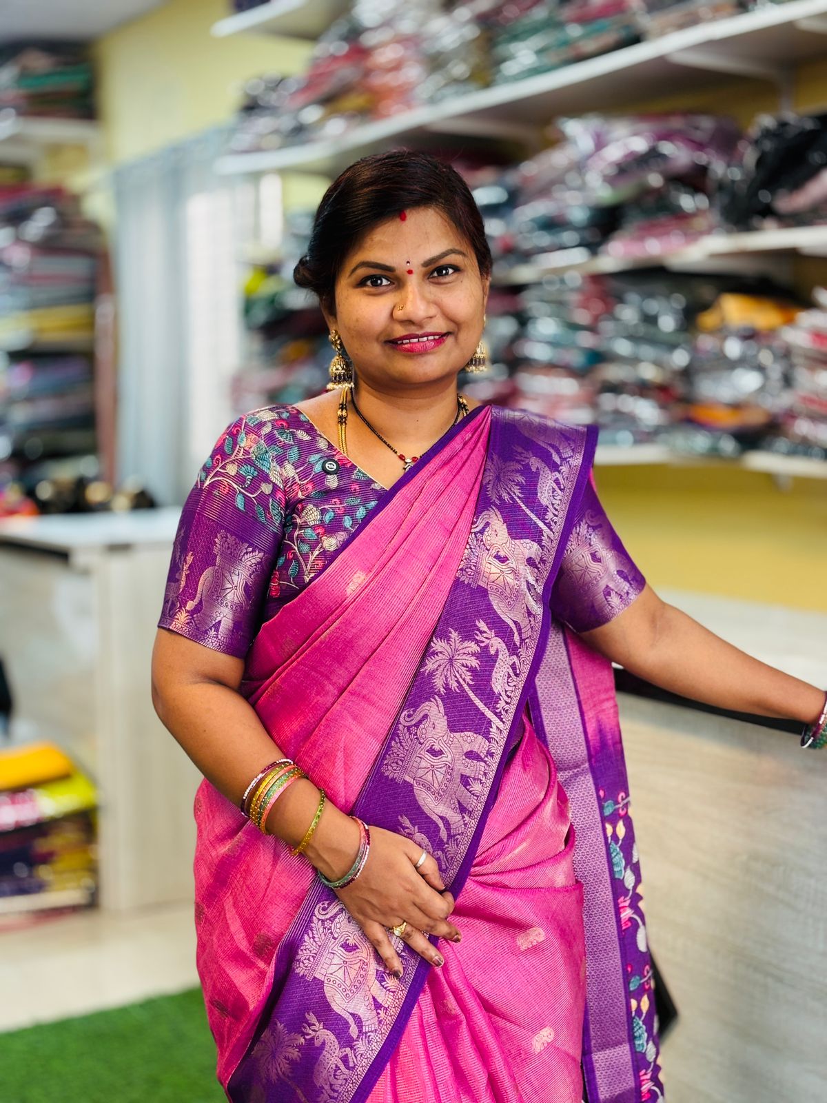 Uppada tissue Pattu silk