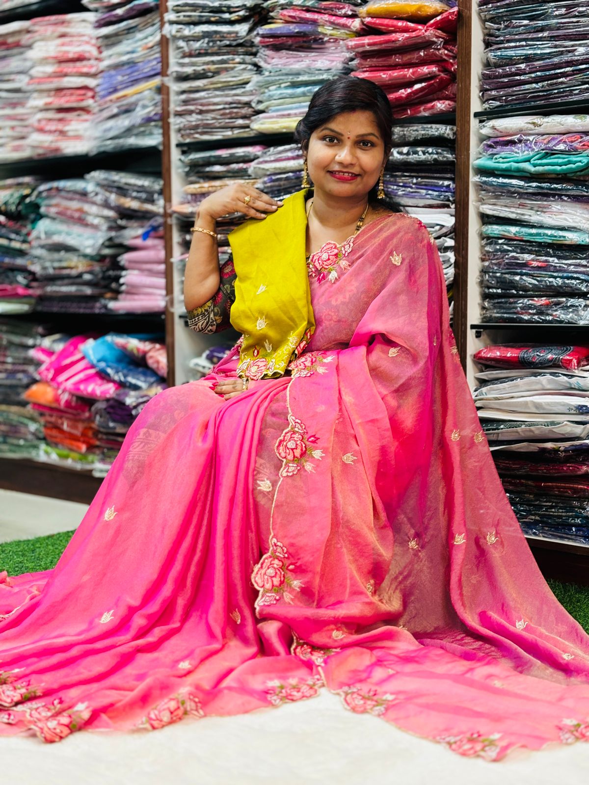 3D Floral Cutwork Sarees