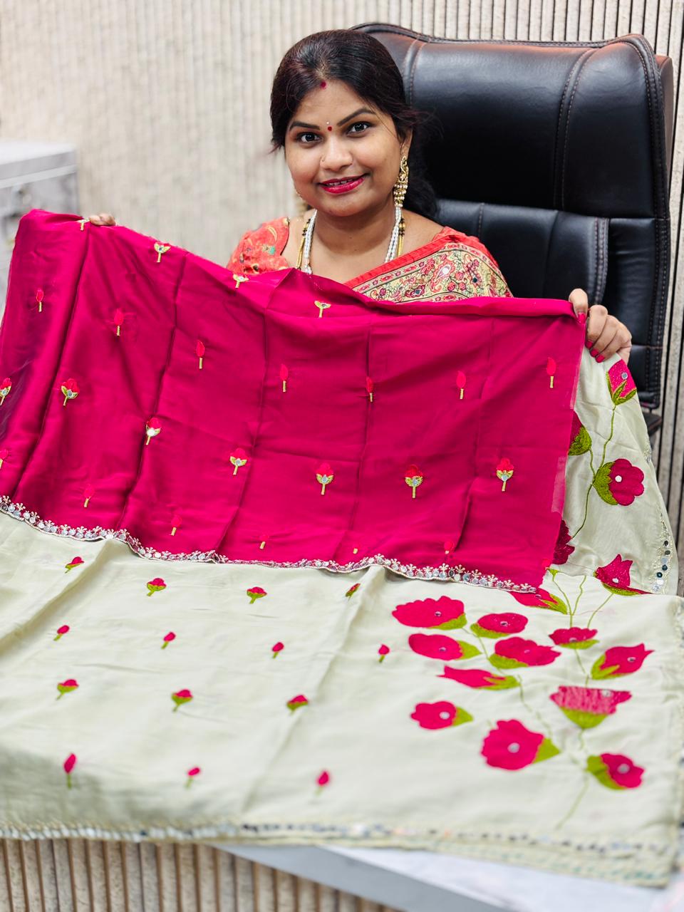 Space Georgette Saree