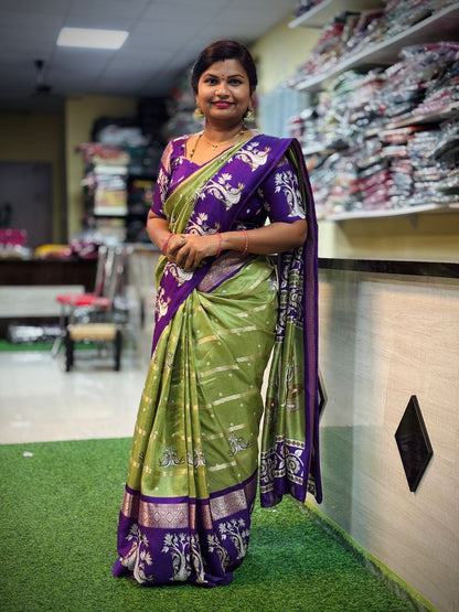 Uppada Green Apple Saree