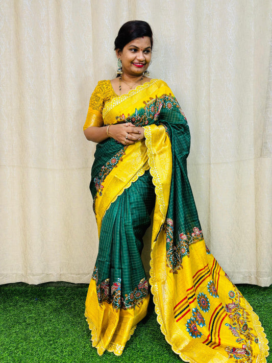 Mangalagiri Checks Saree