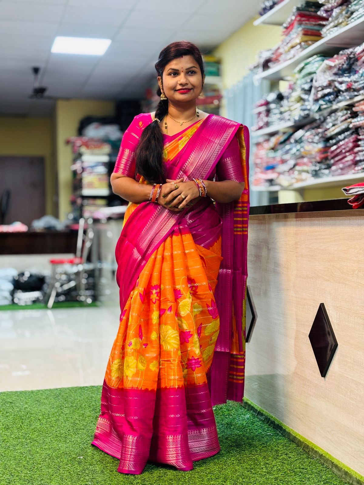 Tulip Semi Crape Saree