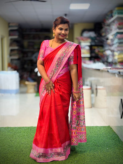 Red Kanchi Silk Saree