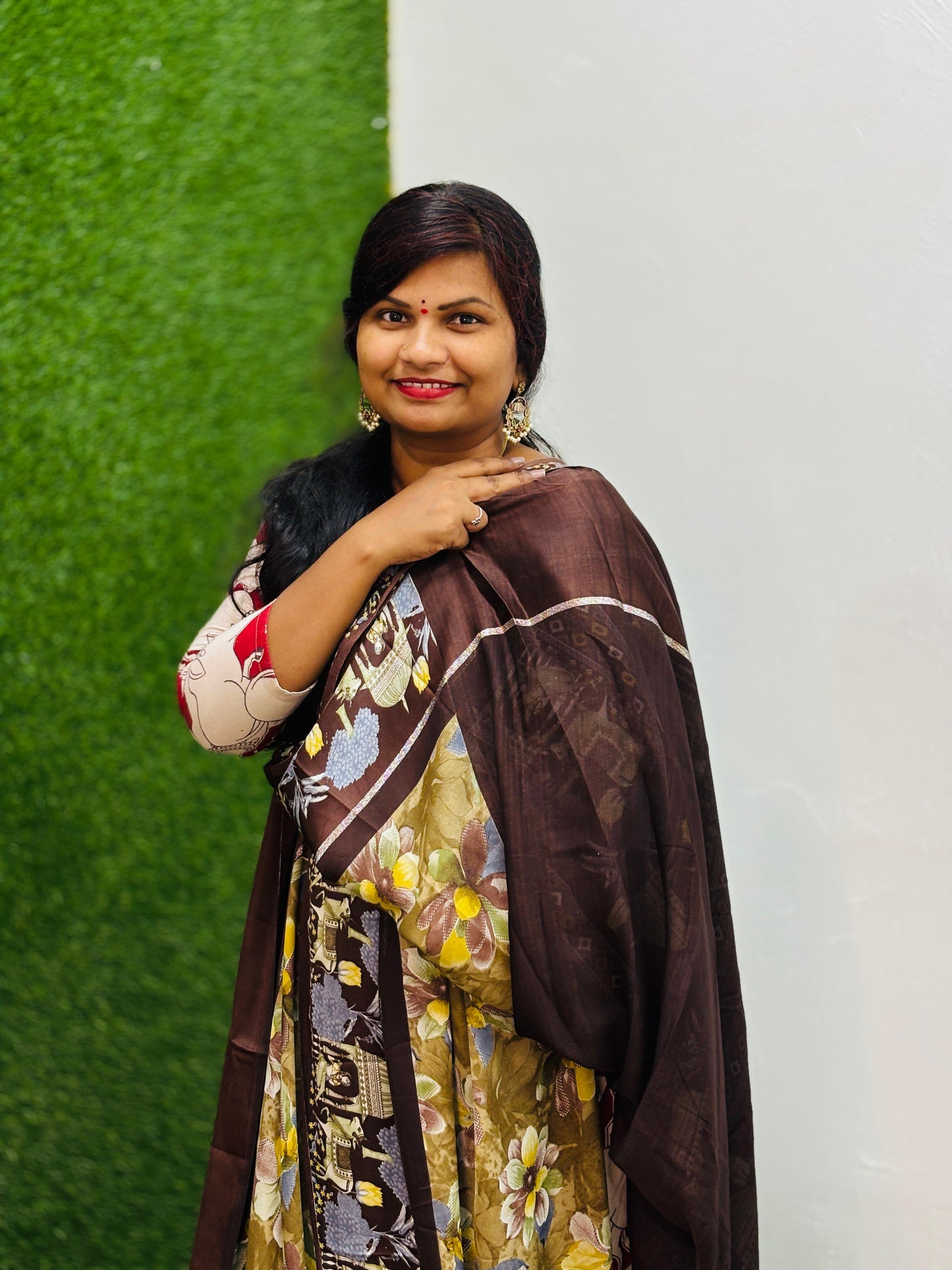 Crepe Chiffon Saree