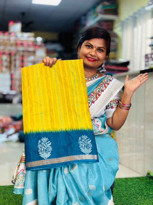 Mashroom Silk Sarees ( unstitched )