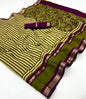 Designer Moonga sarees with scribes 
Gap borders