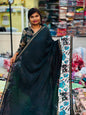 Mangalagiri Pichwai Georgette Saree Black