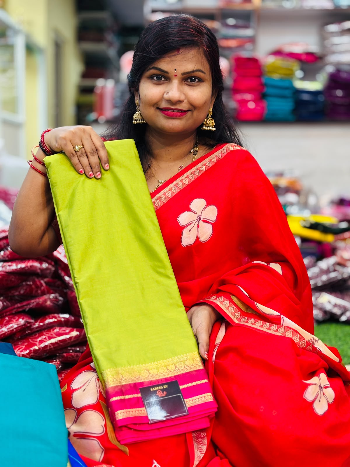 Semi Mysore crepe sarees