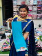 Elephant Semi Mysore Crepe Saree