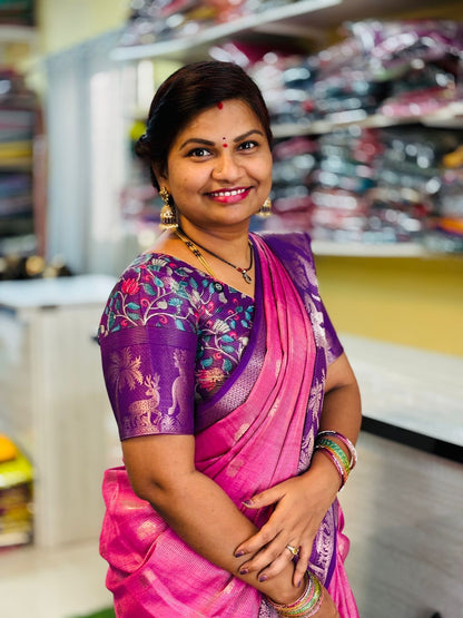 Uppada tissue Pattu silk