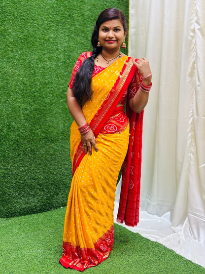 Bandej Bandhini Silk Sarees