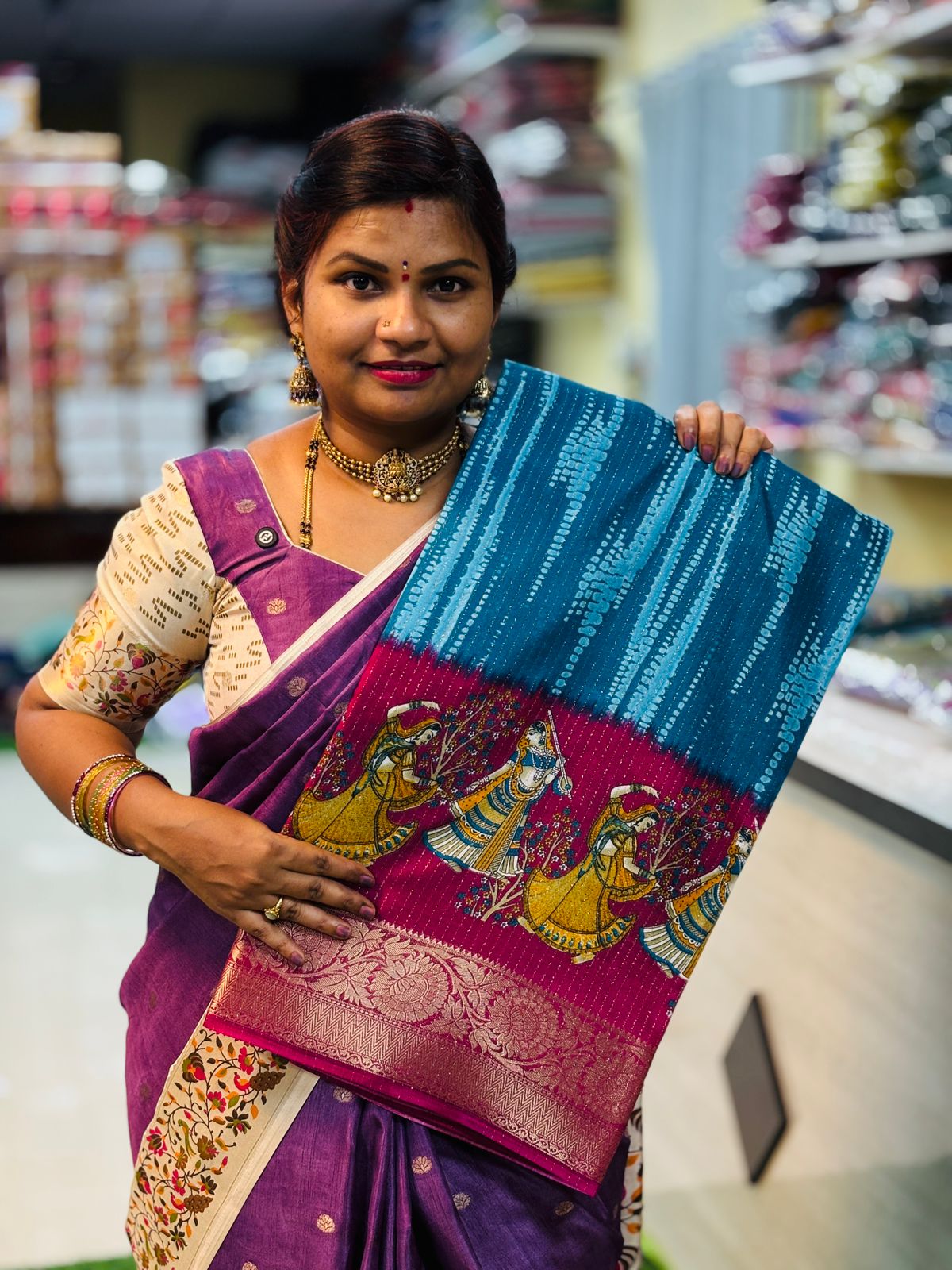 Shibbori Chiffons Sarees ( unstitched )