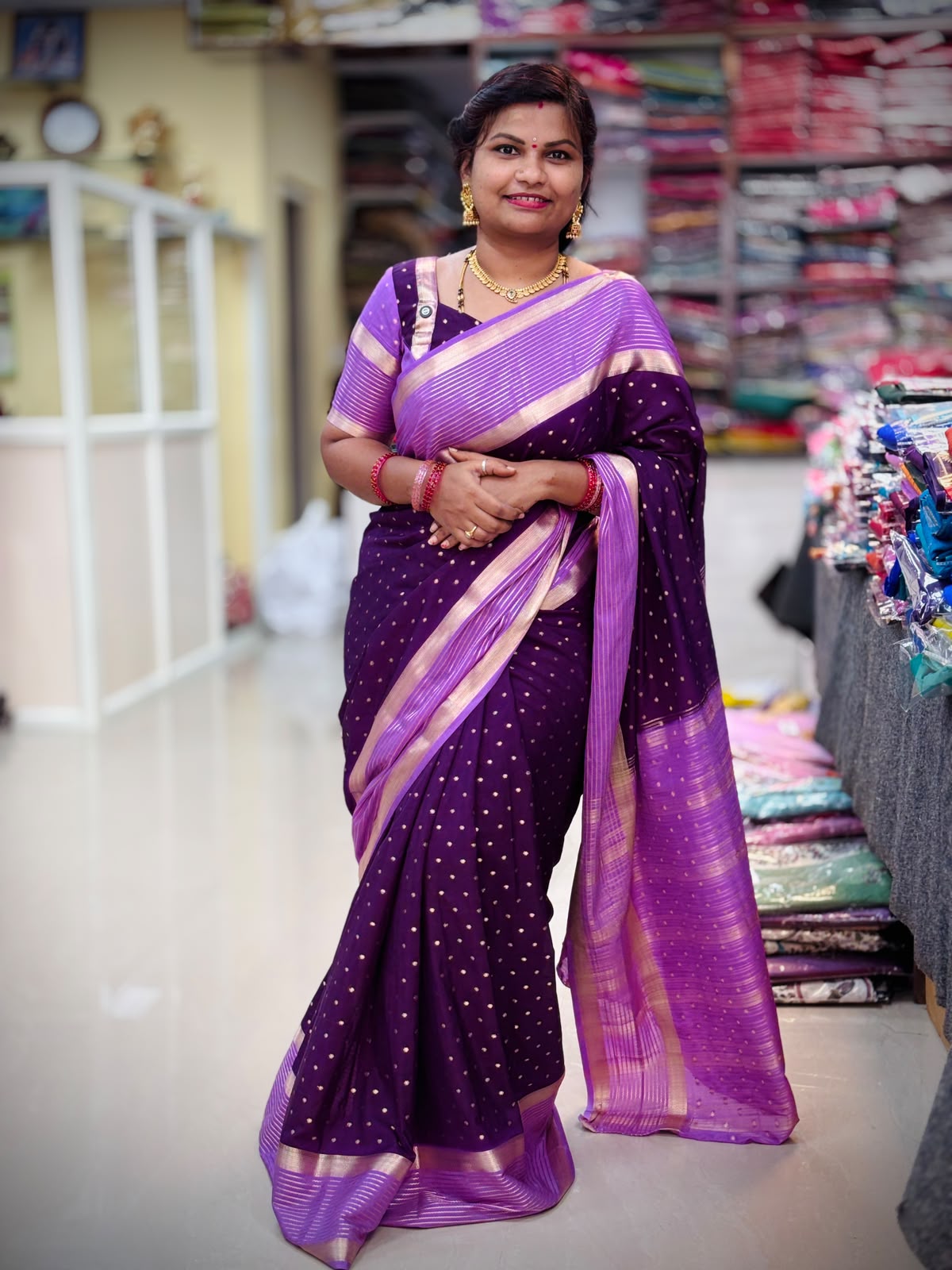 *15 days Prebook* Semi Mysore Crepe Sarees