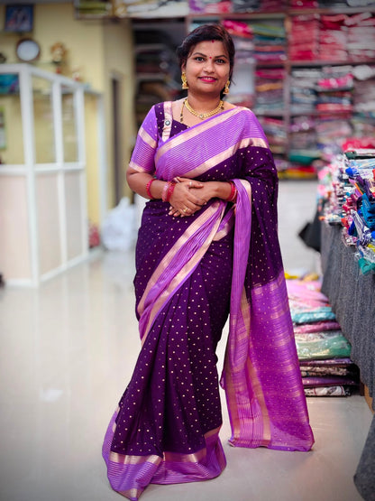 *15 days Prebook* Semi Mysore Crepe Sarees