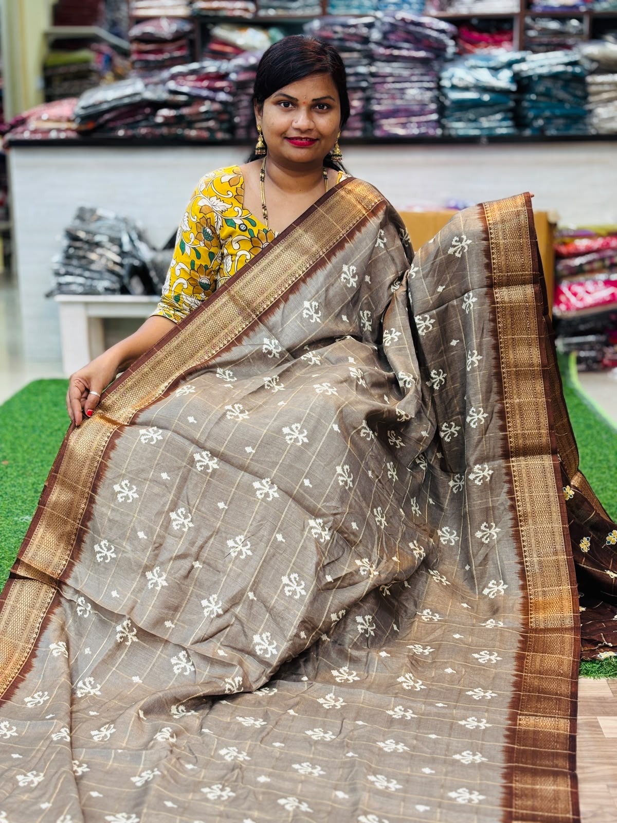 Mashroom Silk Saree